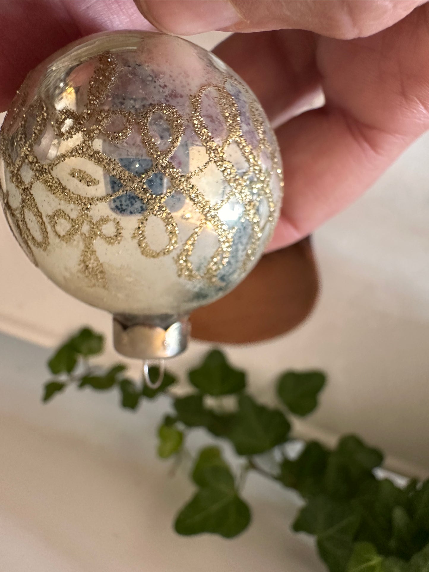 Vintage Jaren 60 kerstbal