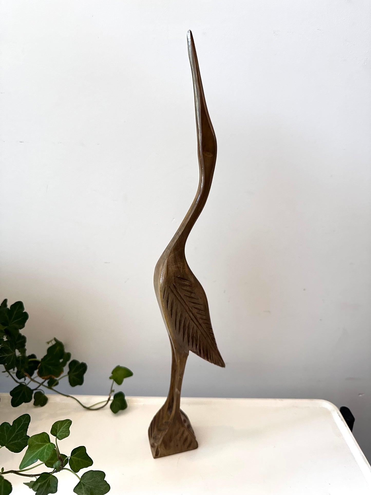 Mid Century houten kraanvogel
