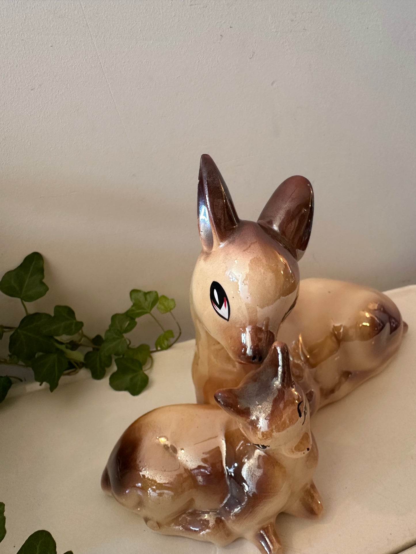 Keramiek beeldje hert met handig jaren 60