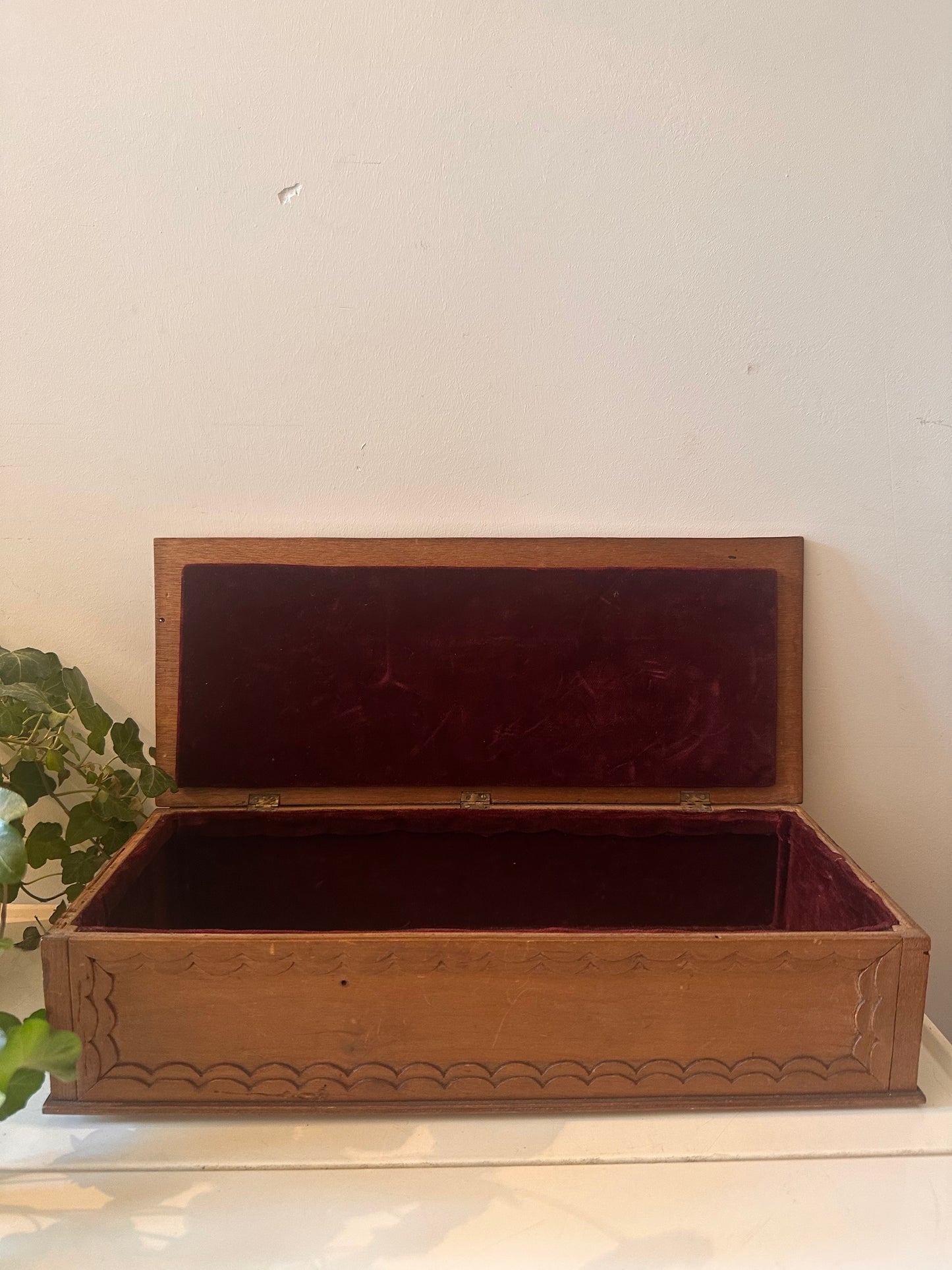 Vintage houten bewaardoos