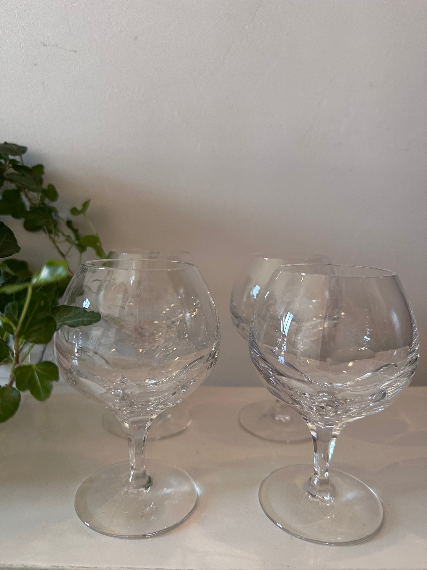 Set van 4 kristallen cognac glazen