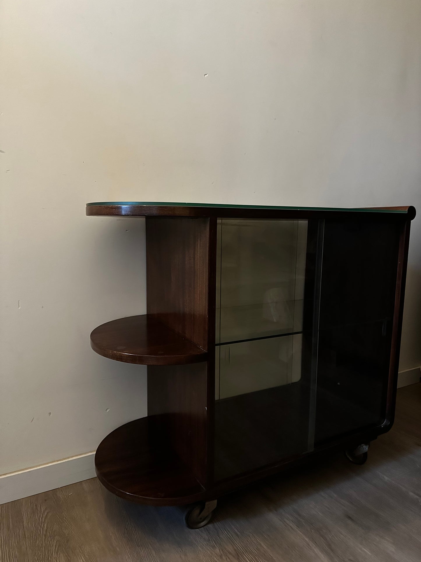 Art deco bar drankenkast op wielen