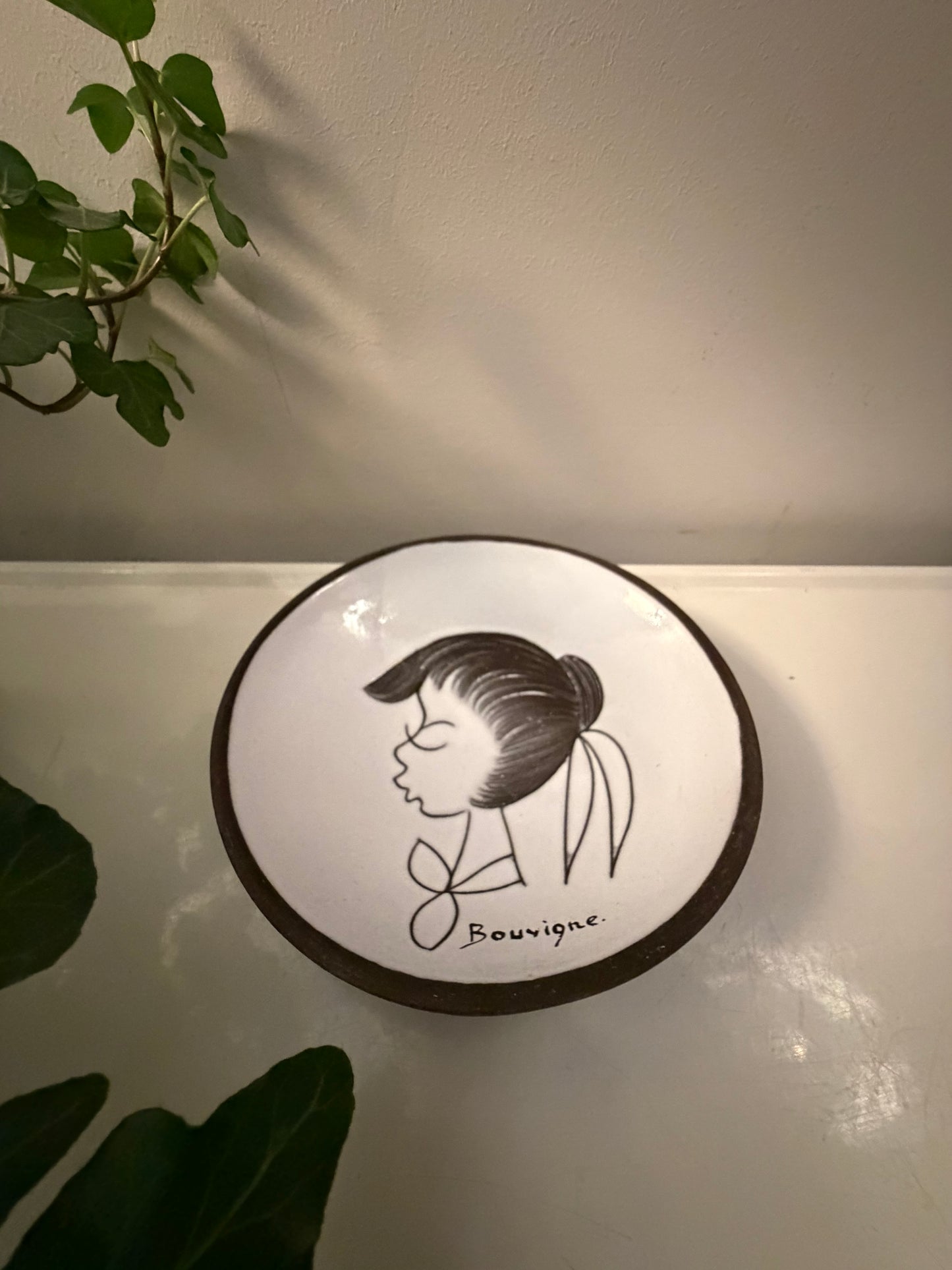 Keramiek jaren 60 wandbordje