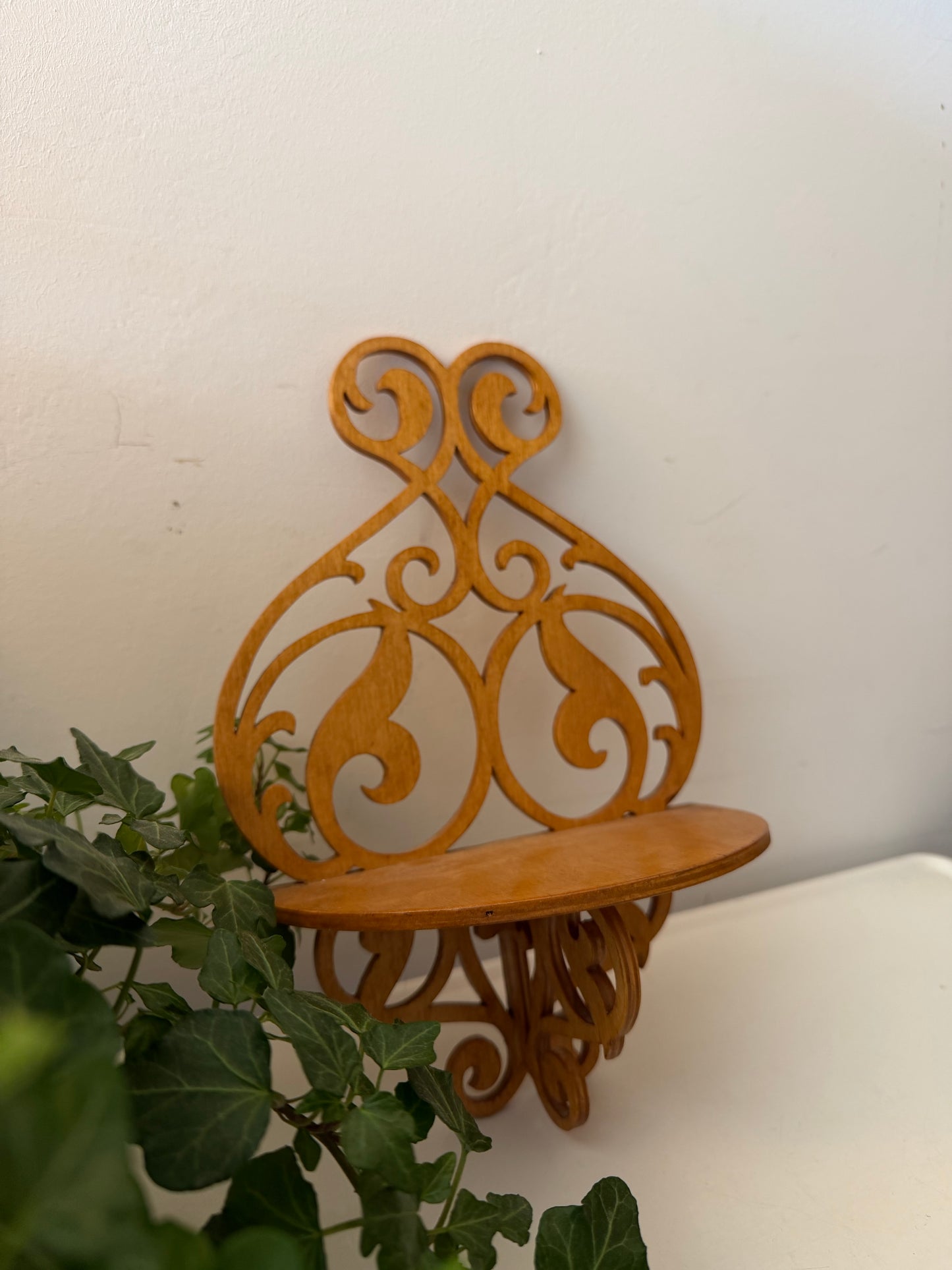 Houten wandconsole