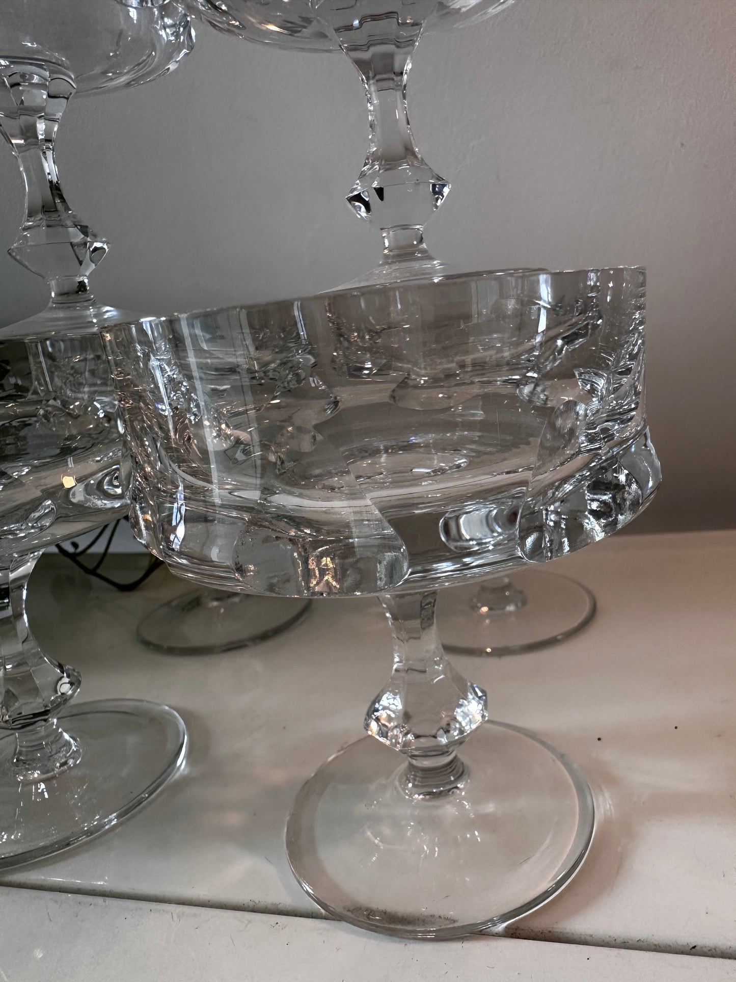 Kristallen vintage coupe champagne glazen