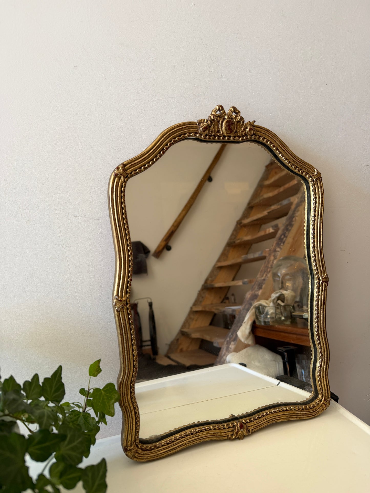 Vintage spiegel met goudkleurige lijst jaren 20