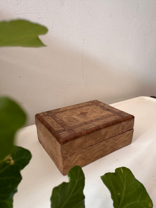 Houten bewaardoosje jaren 70/80