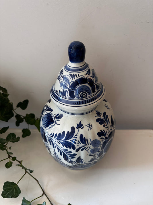 Delfts blauwe Dekselvaas
