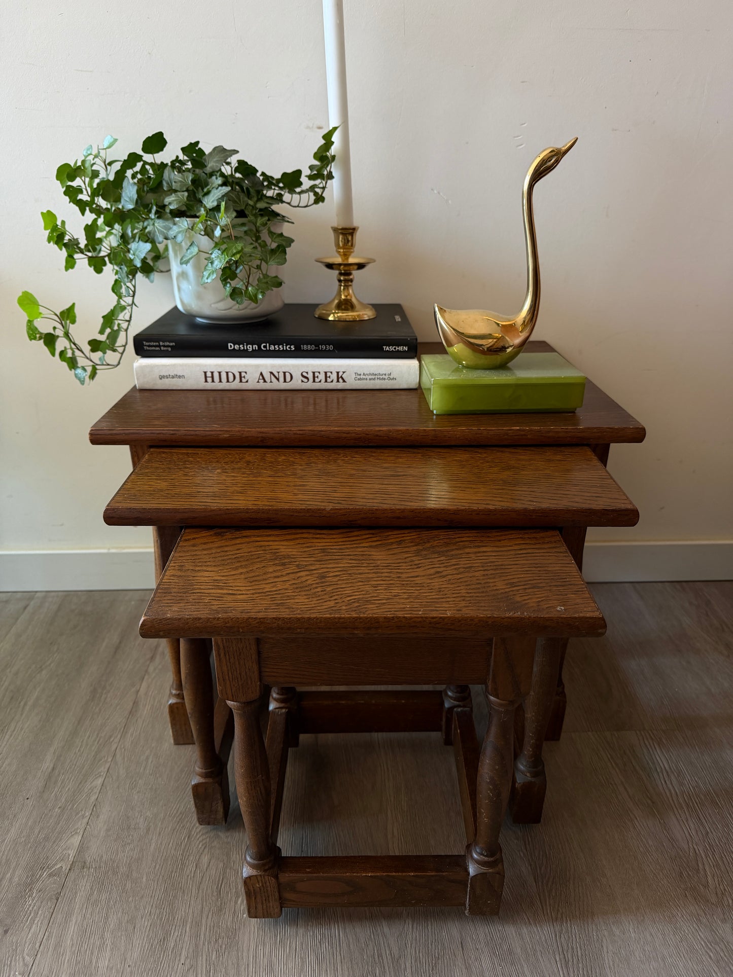 Set van 3 houten bijzettafeltjes Mimi set