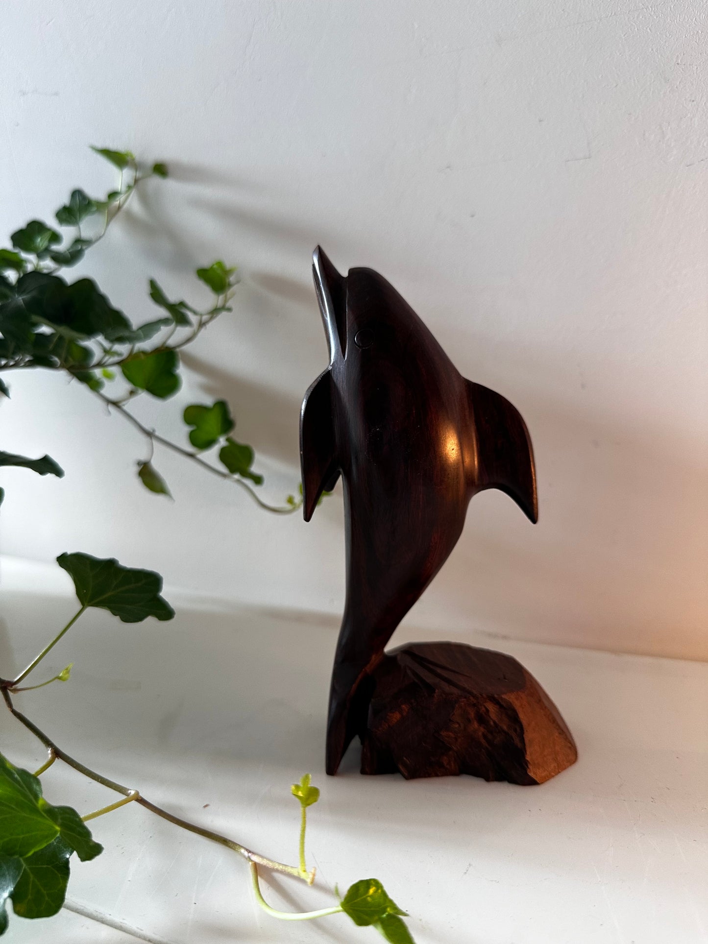 Mid Century boekensteun dolfijn vintage