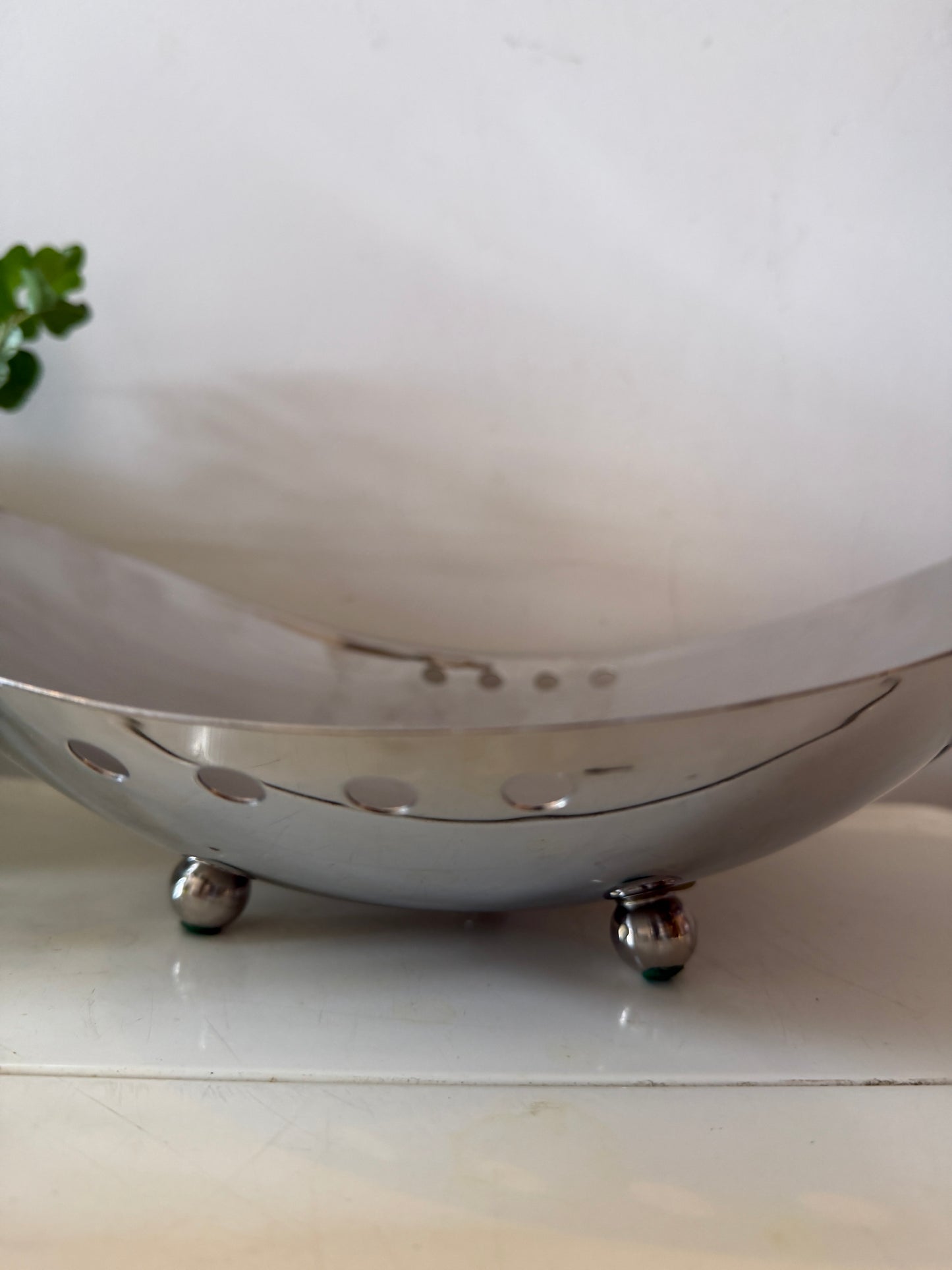 Space Age chrome fruitschaal