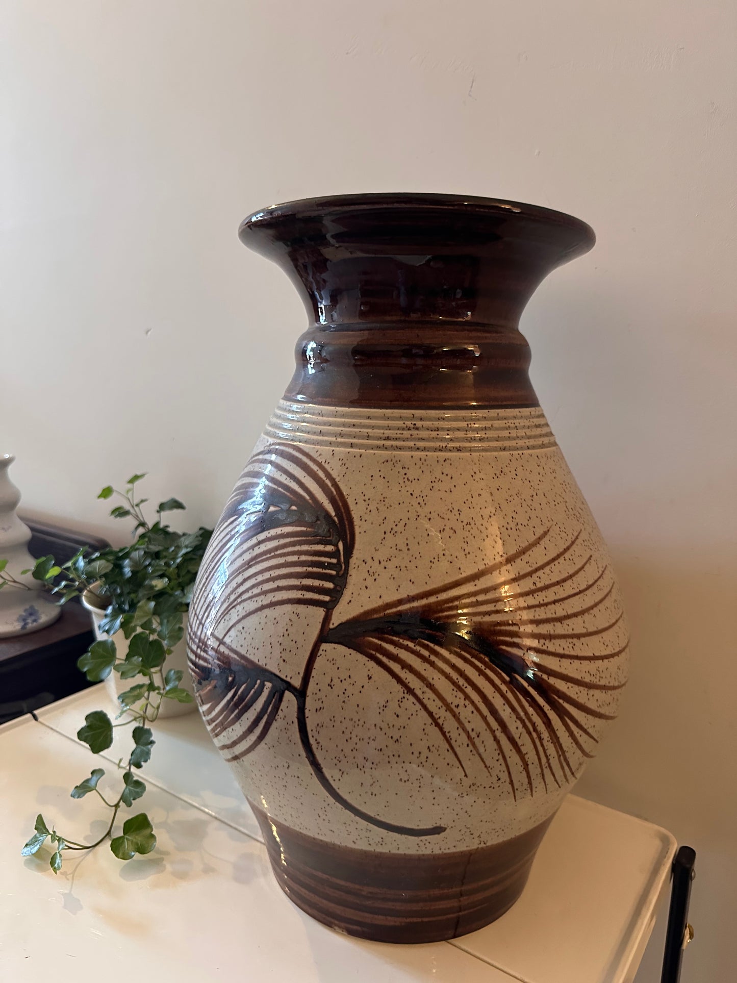 XXL Keramieken vloervaas jaren 70