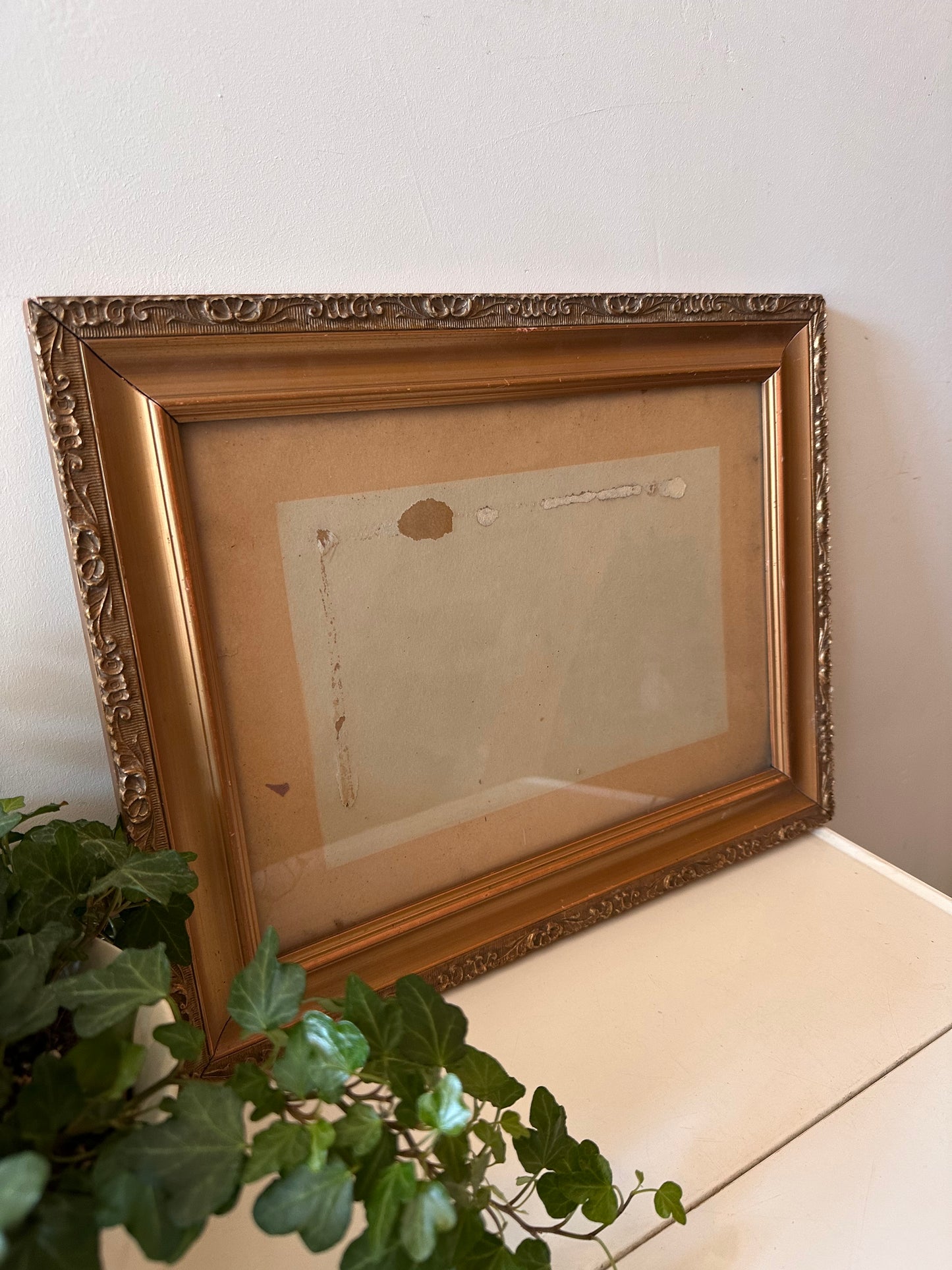 Brocante goudkleurige lijst