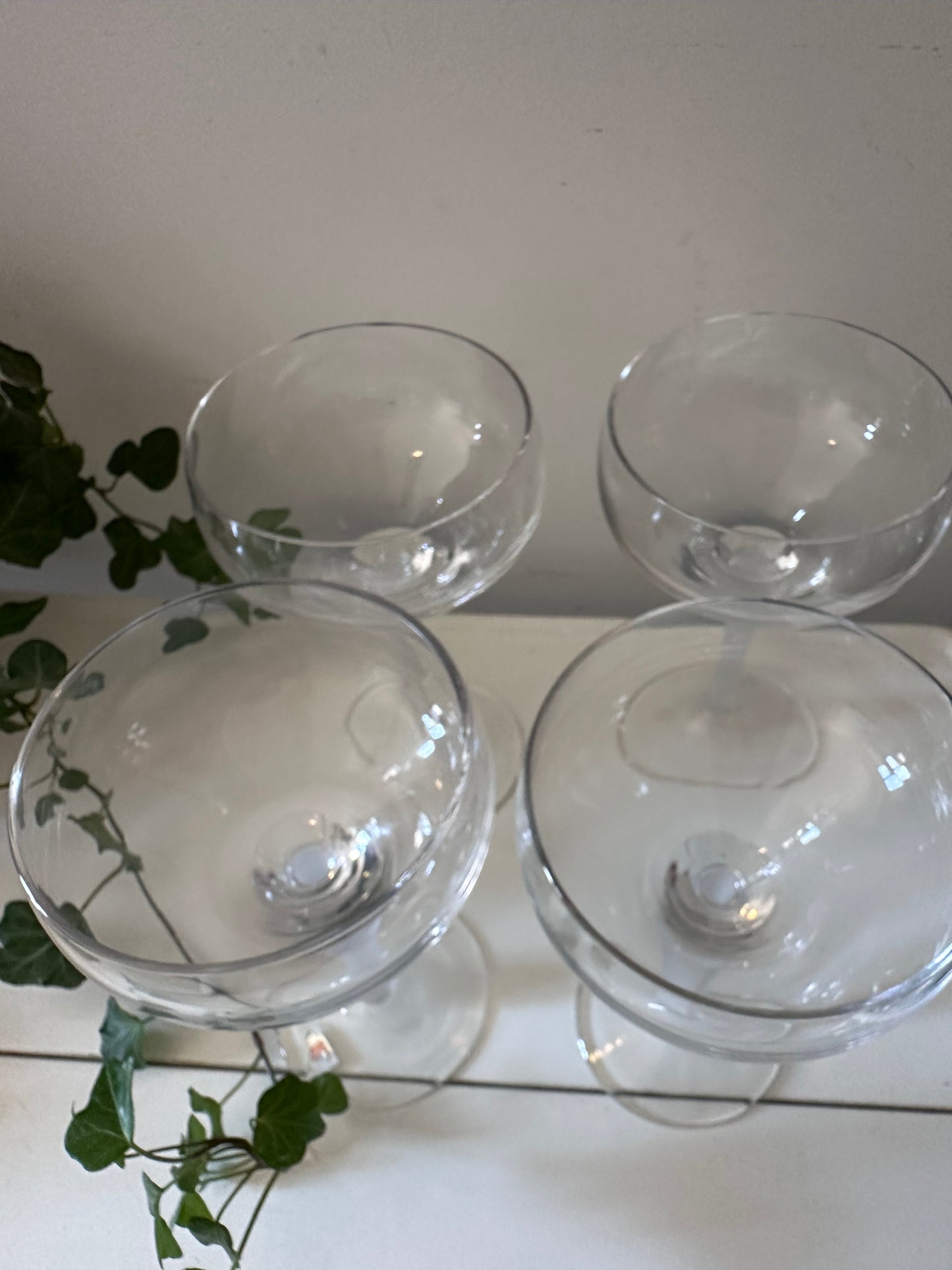 Set van 4 coupe champagne glazen
