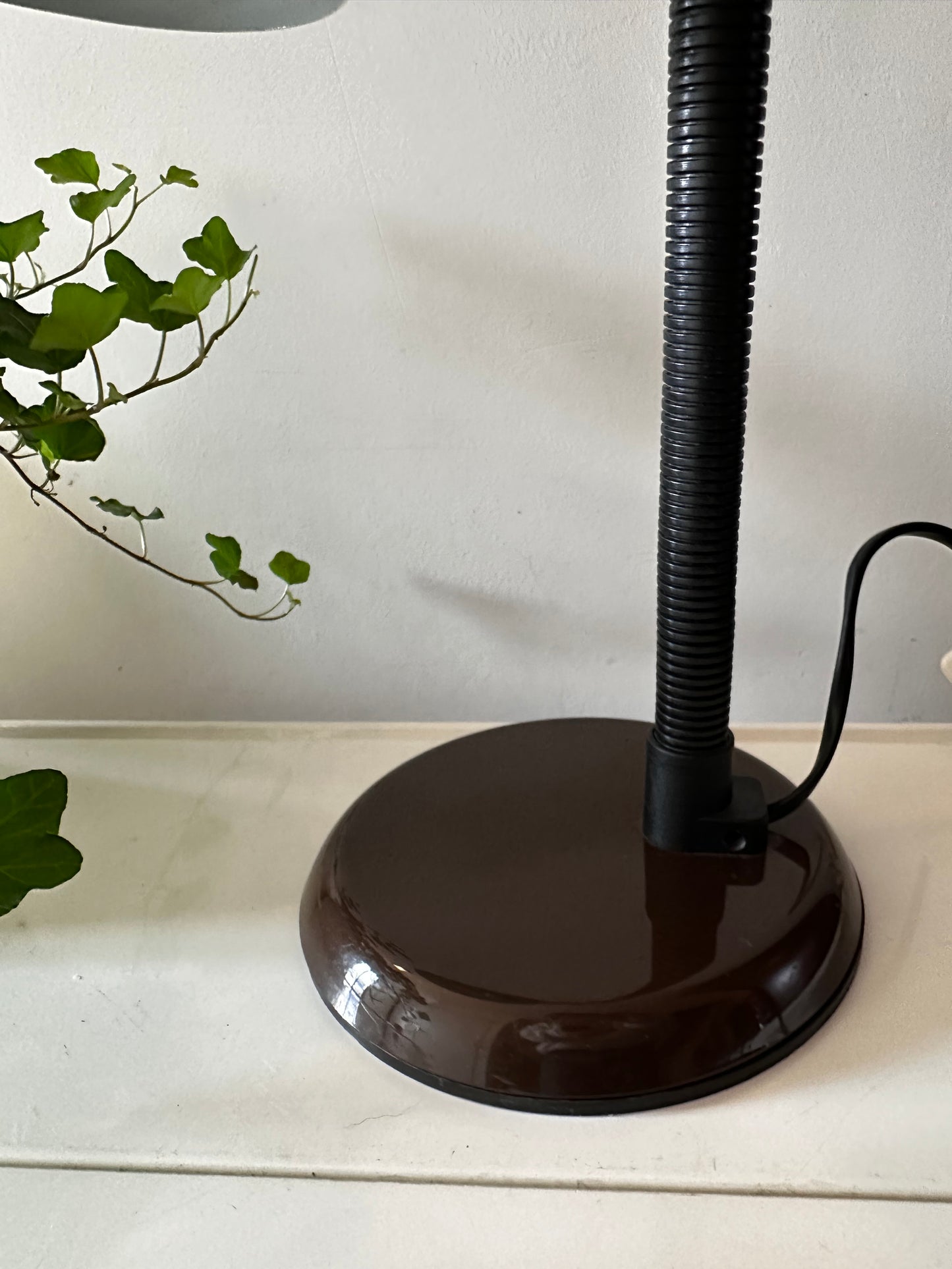 Retro bruine buro lamp jaren 70