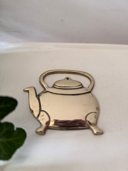 Messing deurornament theepot