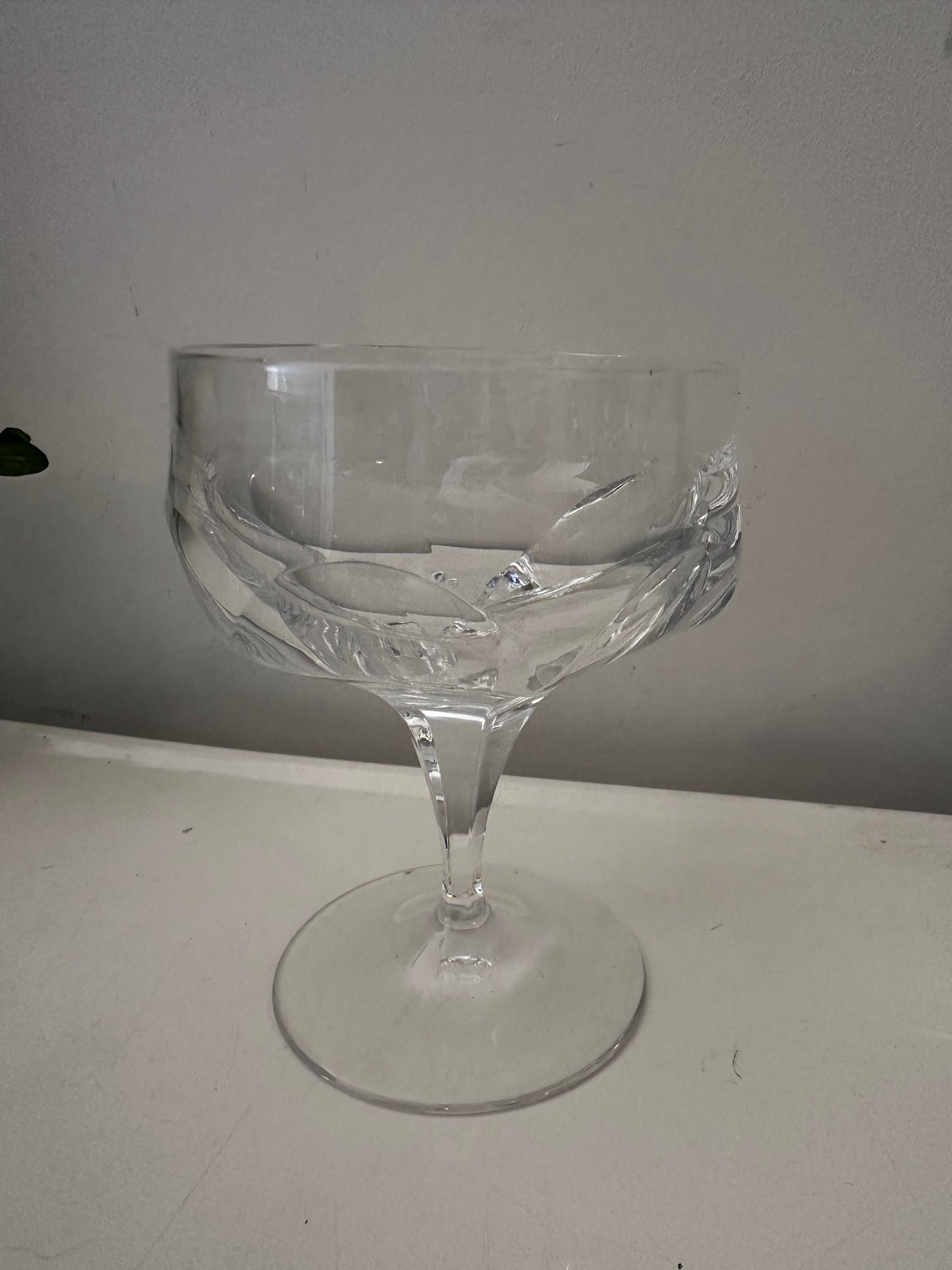 Set van 4 kristallen coupe champagne glazen