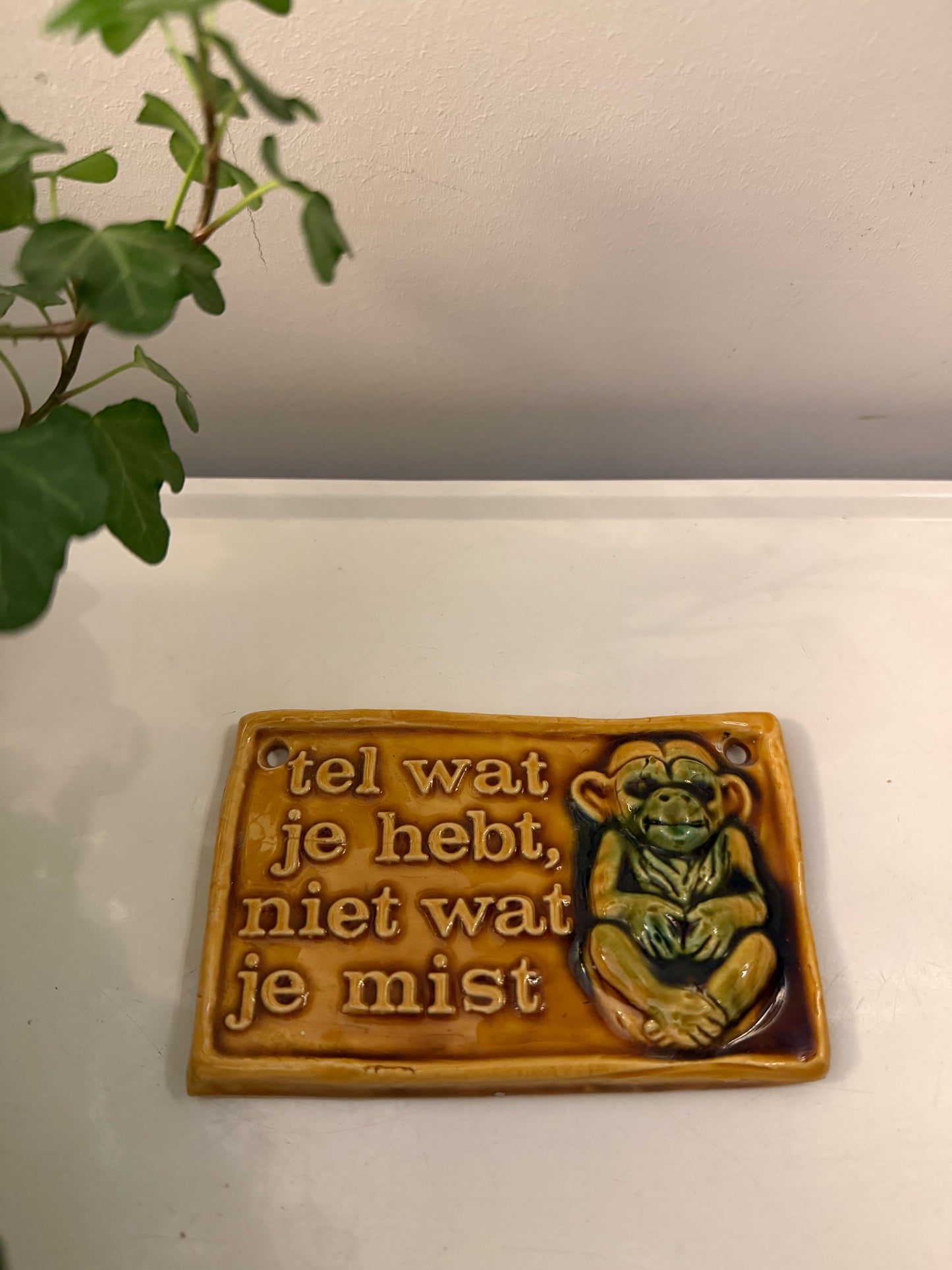 Keramiek jaren 70 wandtegeltje