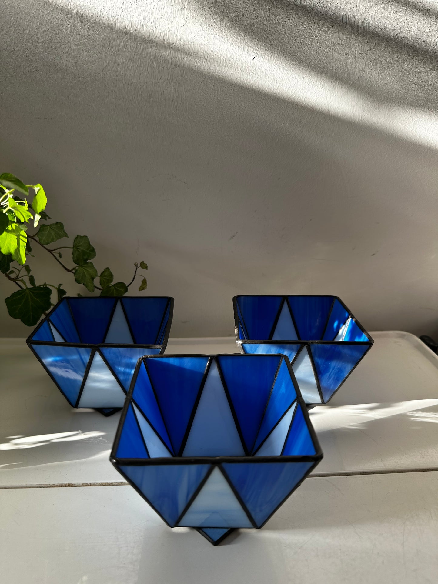Glas in lood waxinelichthouders prijs is per stuk