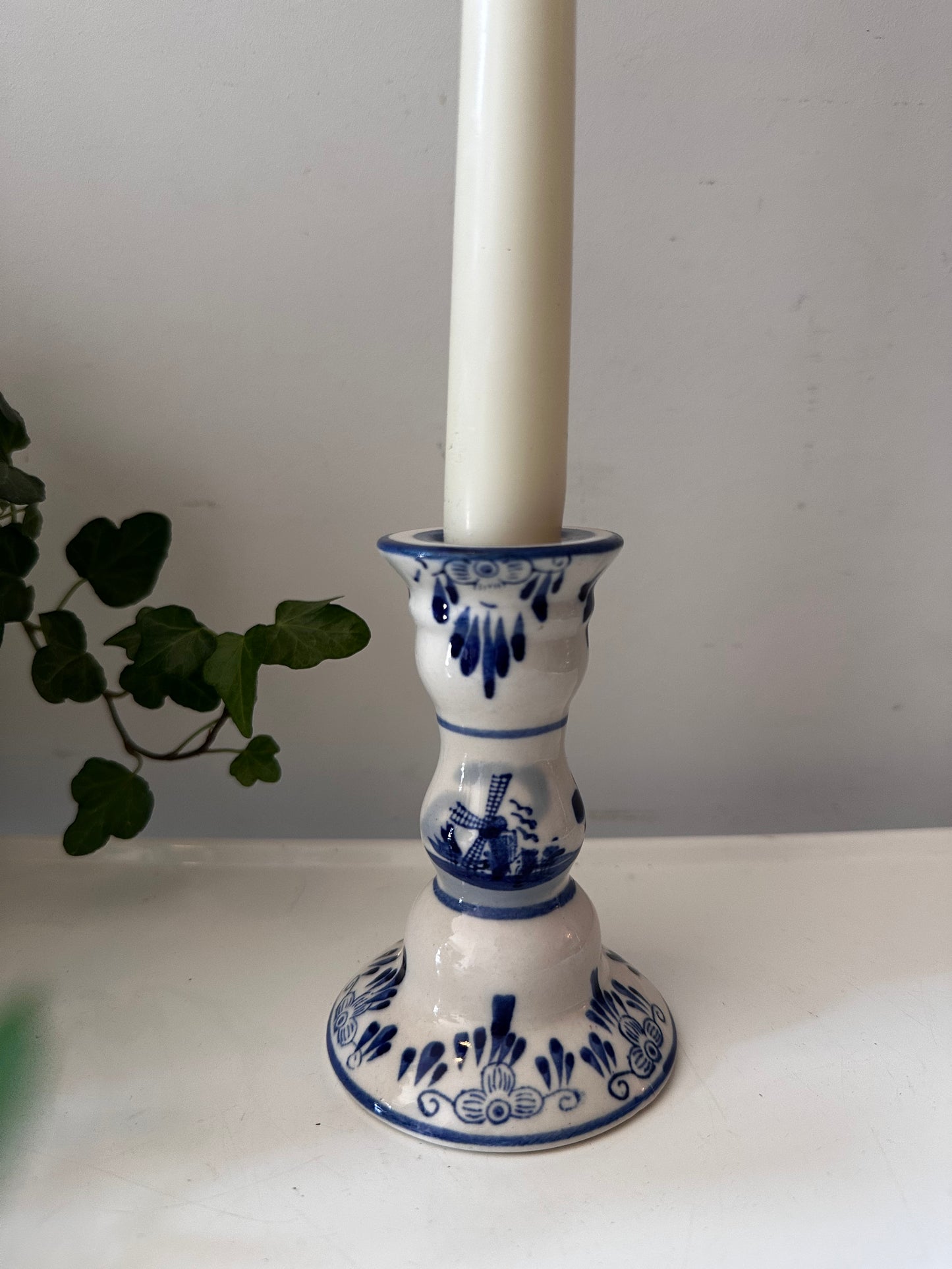 Blauw wit kandelaartje