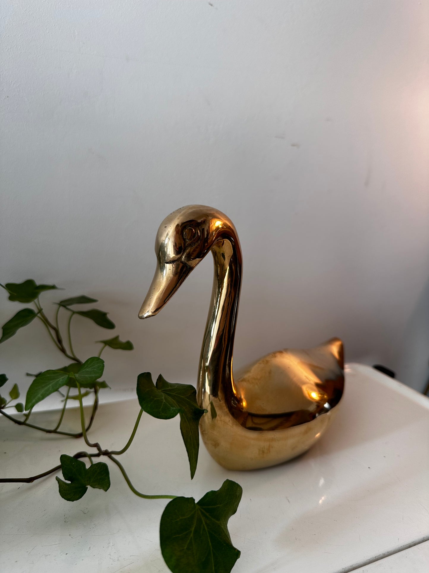 Messing vintage zwaan