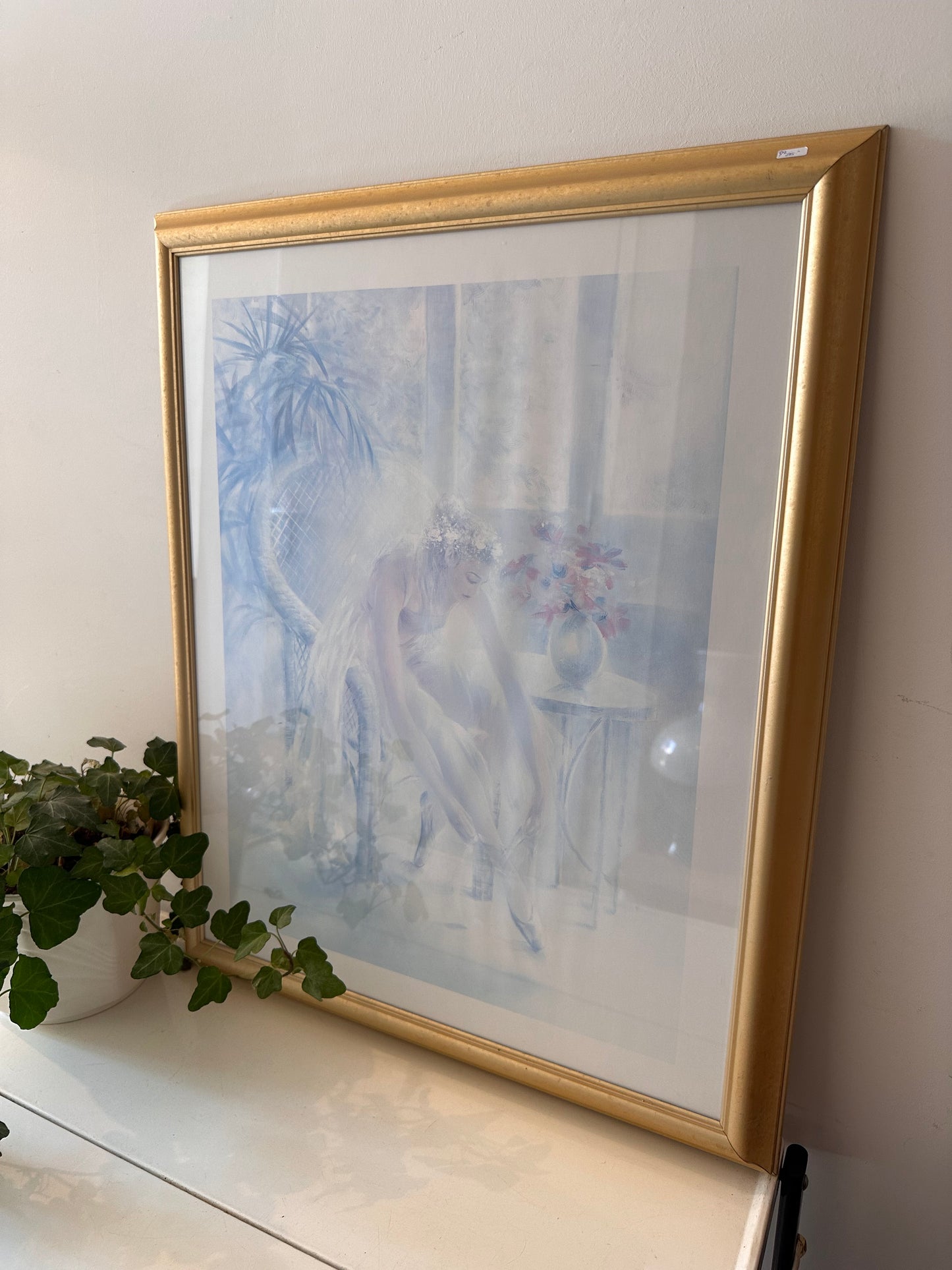 Lijst met romantische prent ballerina