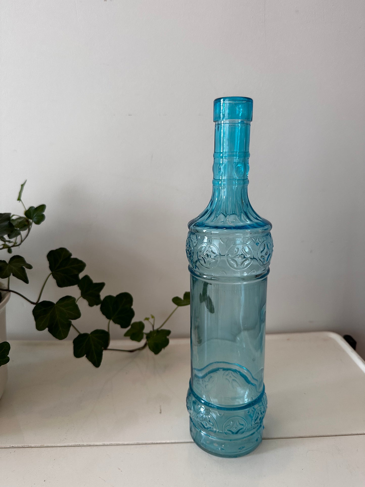 Fles vaas aqua blauw