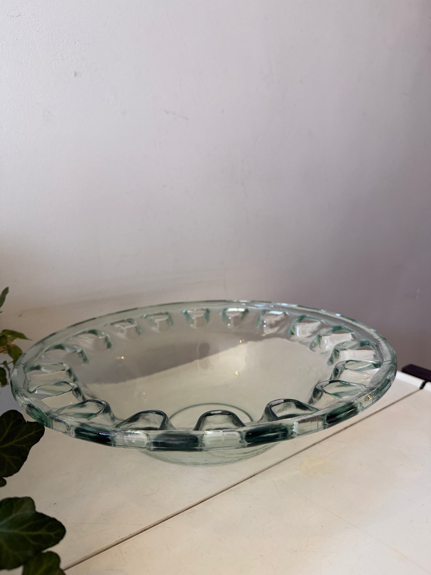Mid Century schaal Georgia Green Glas
