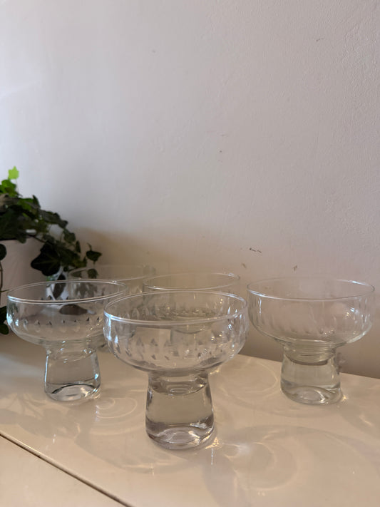 Kristallen coupes Mid Century
