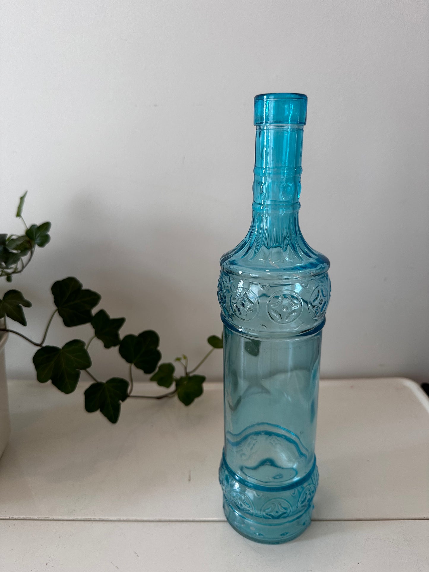 Fles vaas aqua blauw