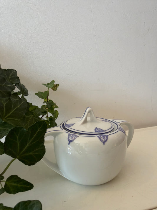 Porseleinen Suikerpotje blauw wit