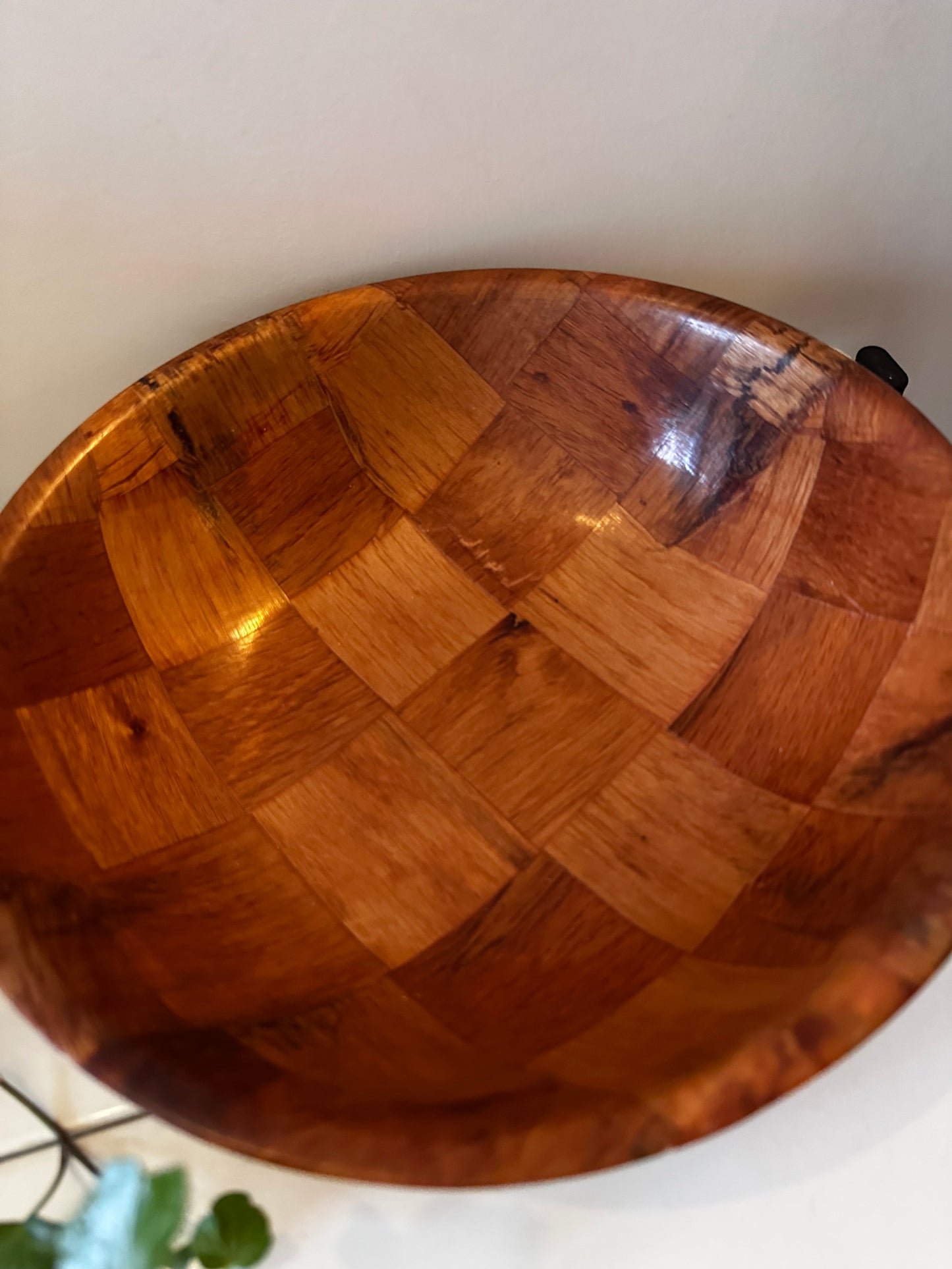 Geweven houten vintage schaal