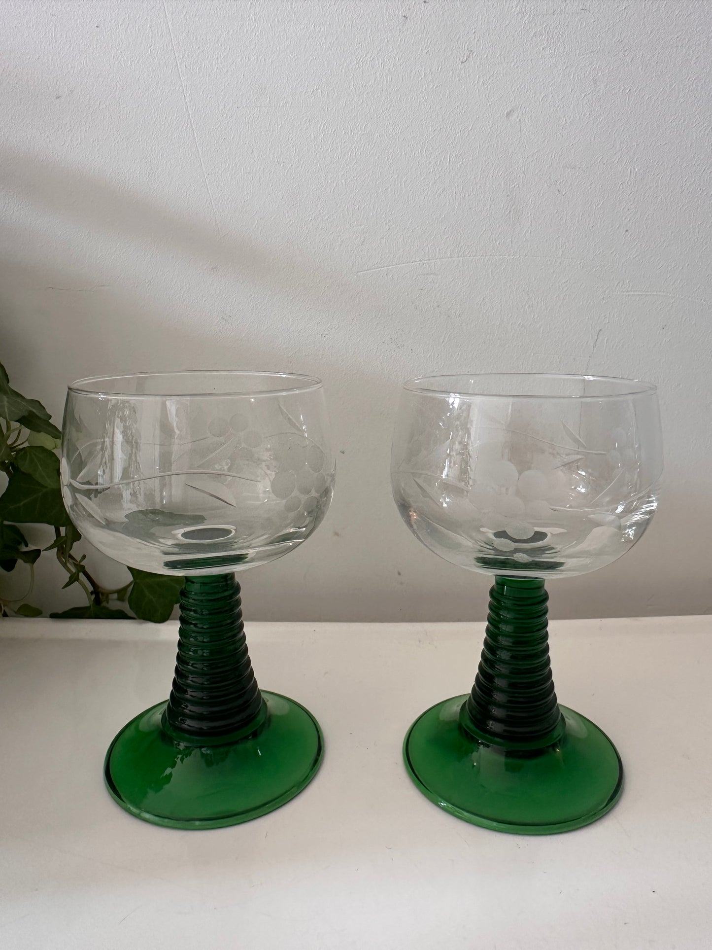 Set van 2 Roemer moezel glazen