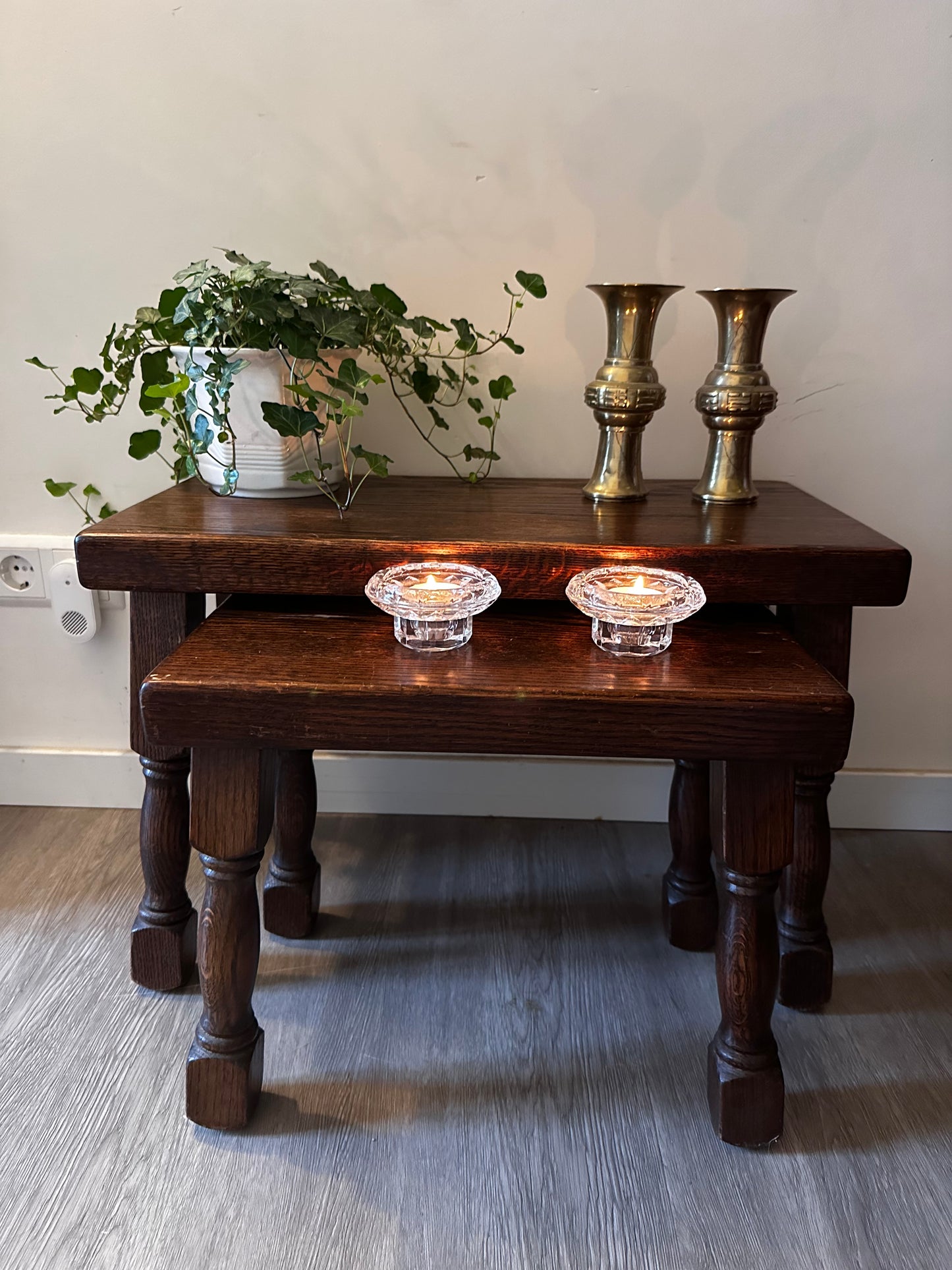 Brutalist nesting tables vintage