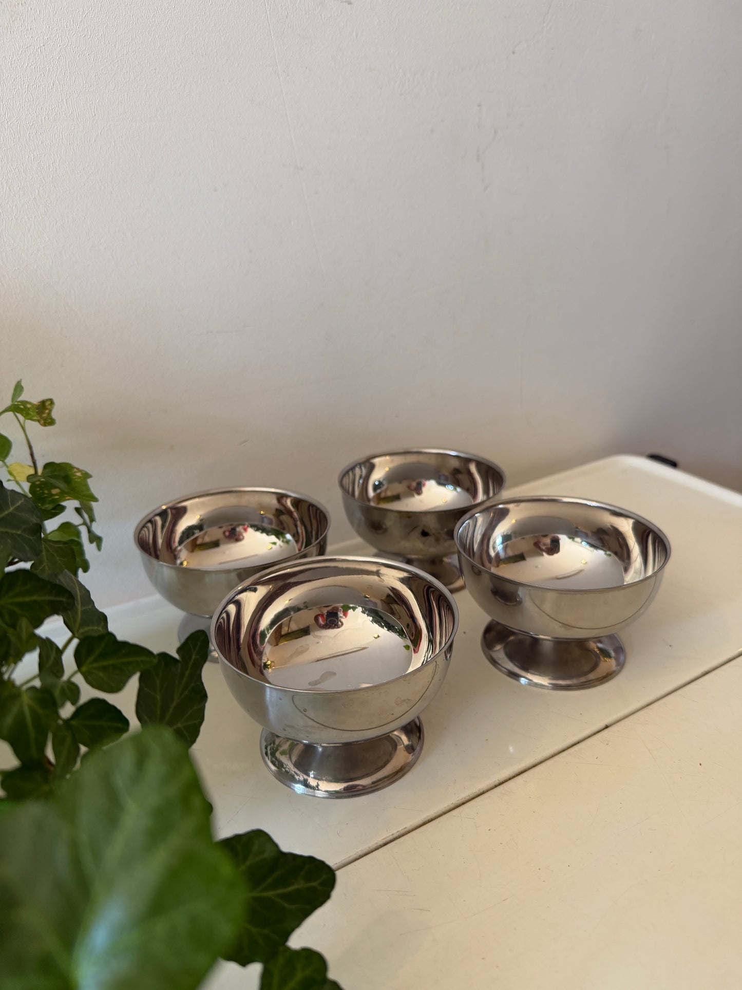 Set van 4 Chrome coupe glazen