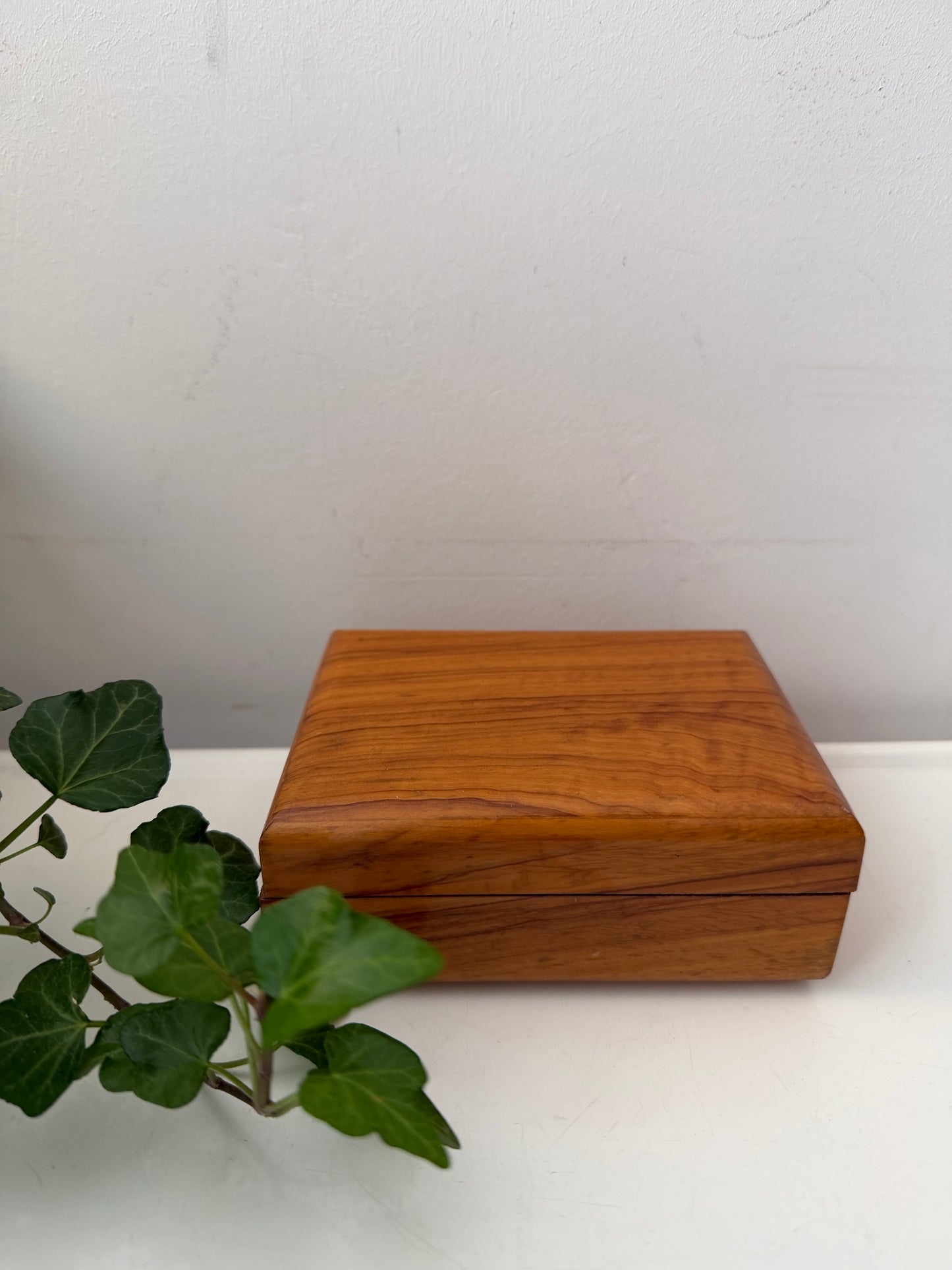 Houten bewaardoosje