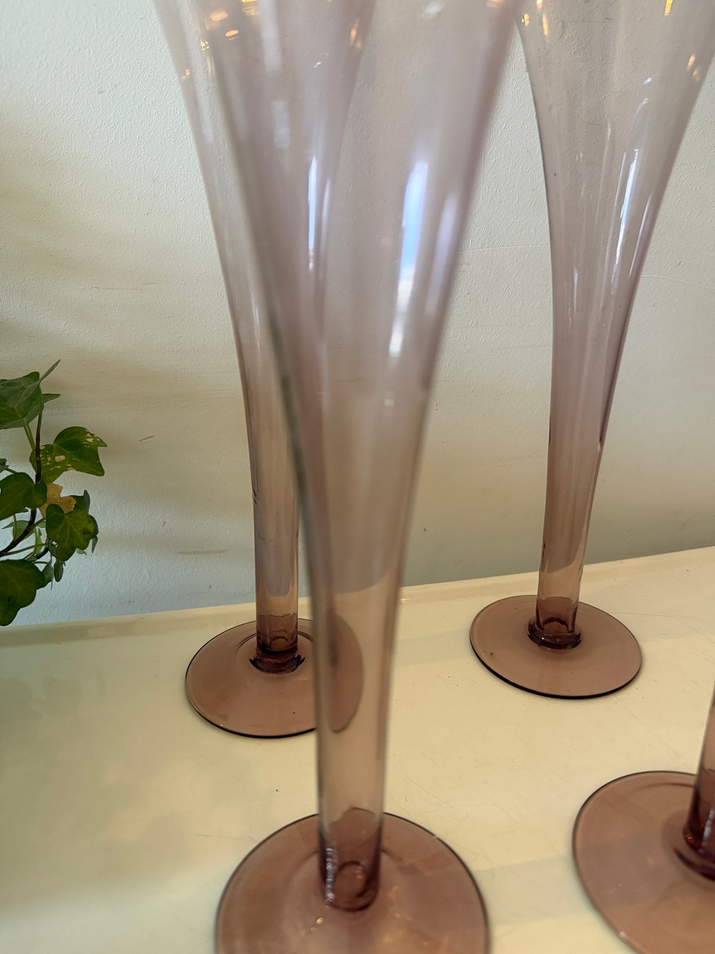 Set van 4 Italiaanse amethist flutes