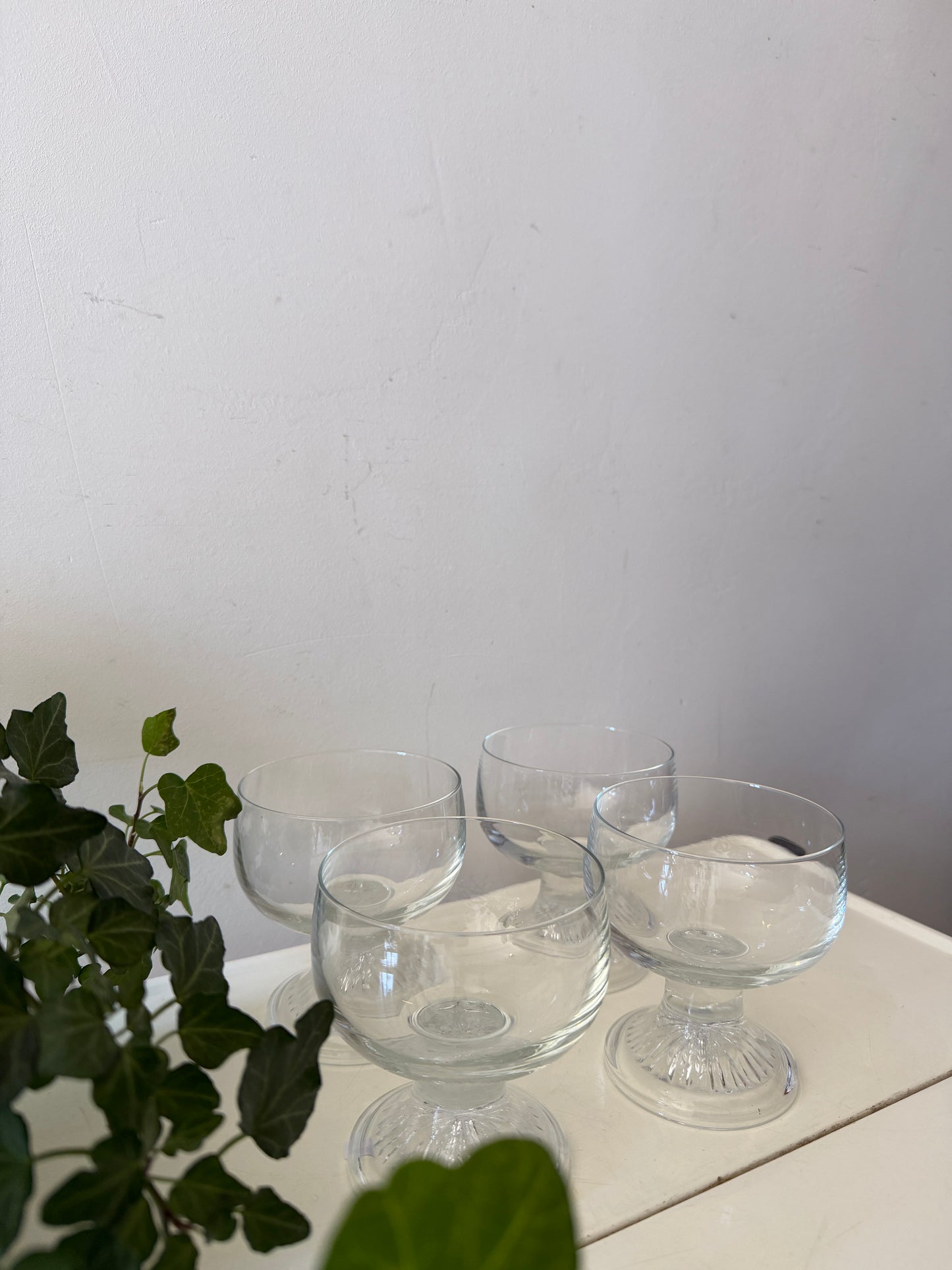 Set van 4 coupe glazen