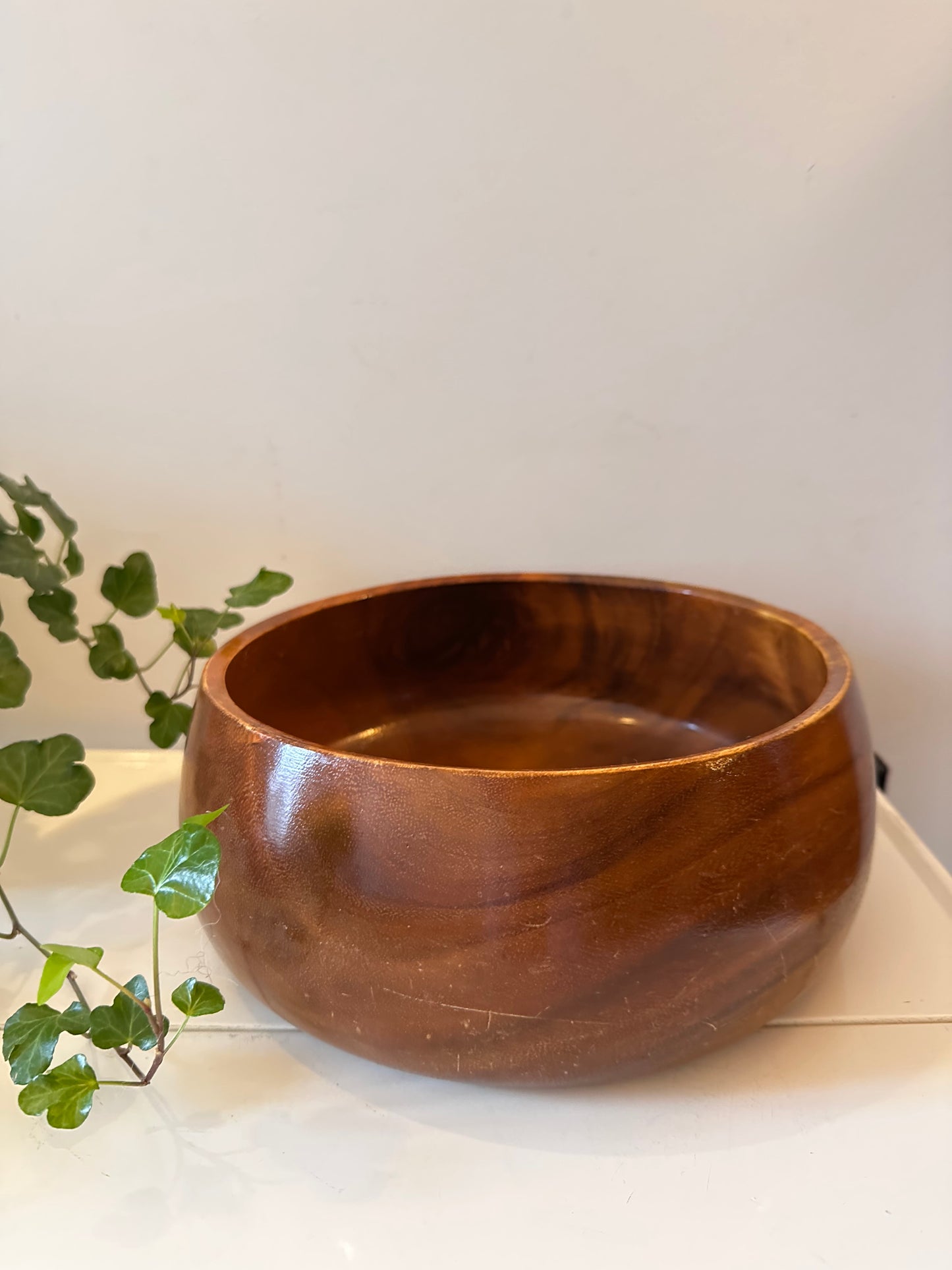 Teak houten vintage schaal