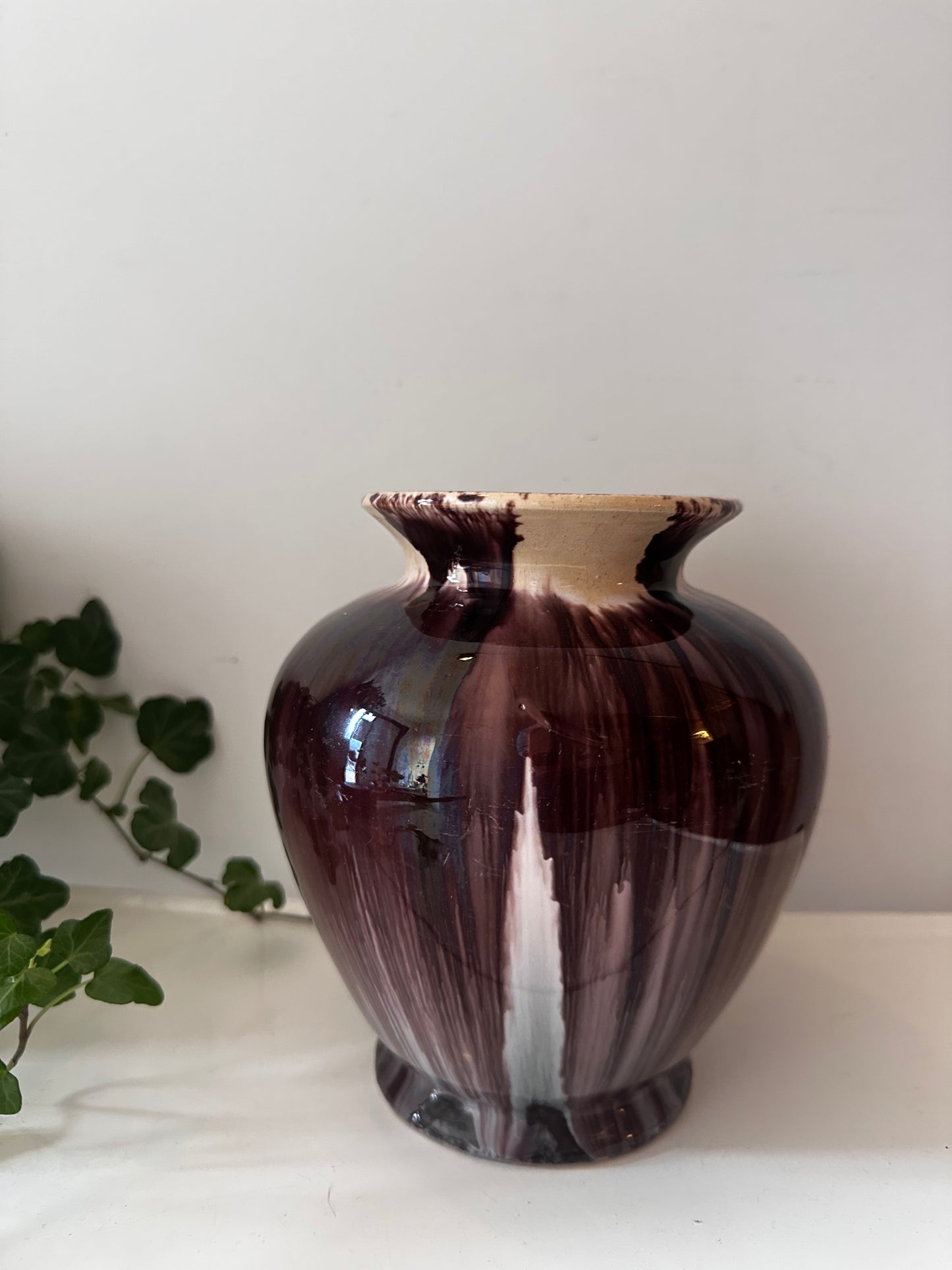 Keramiek gevlamde vaas