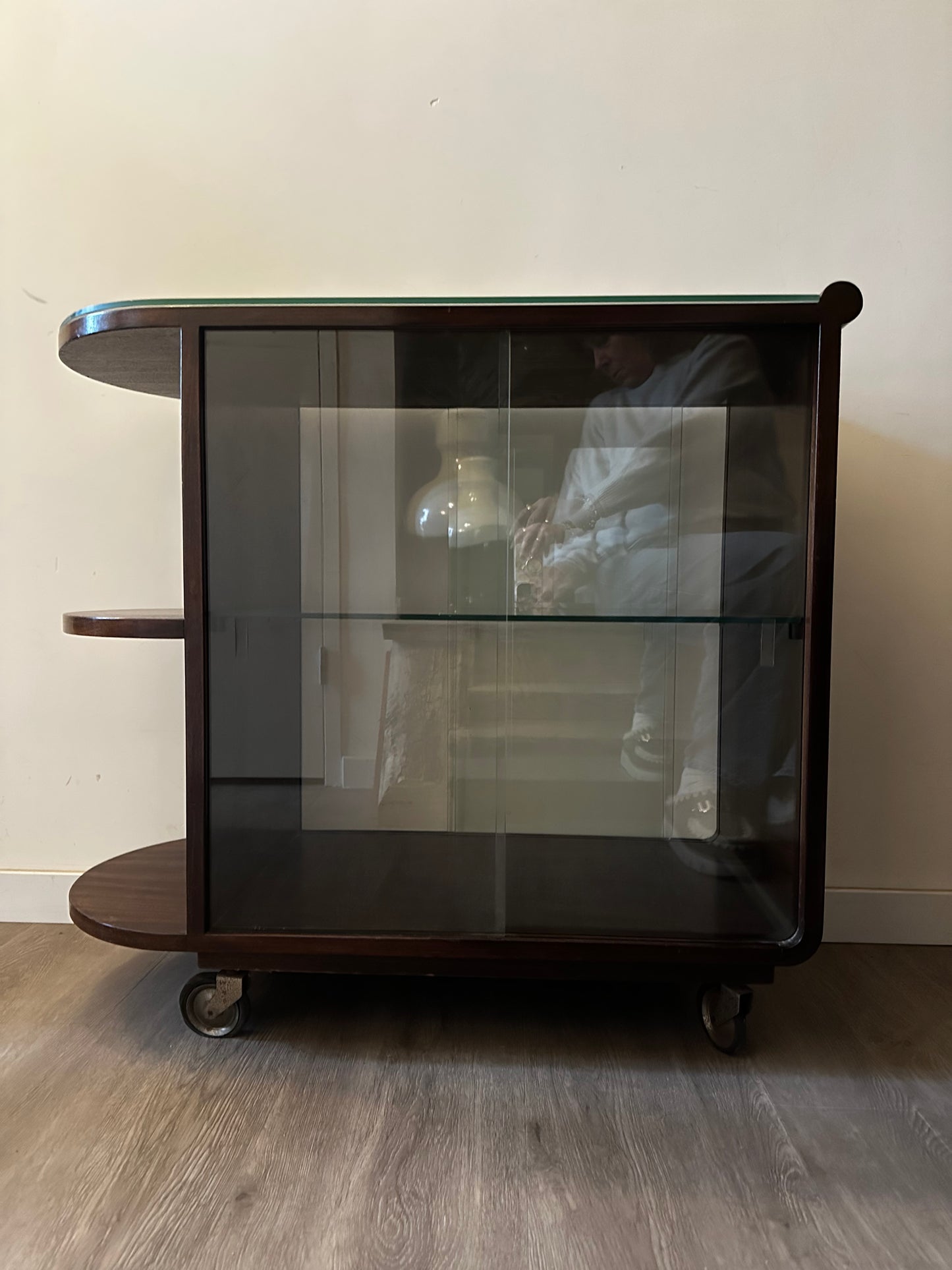Art deco bar drankenkast op wielen