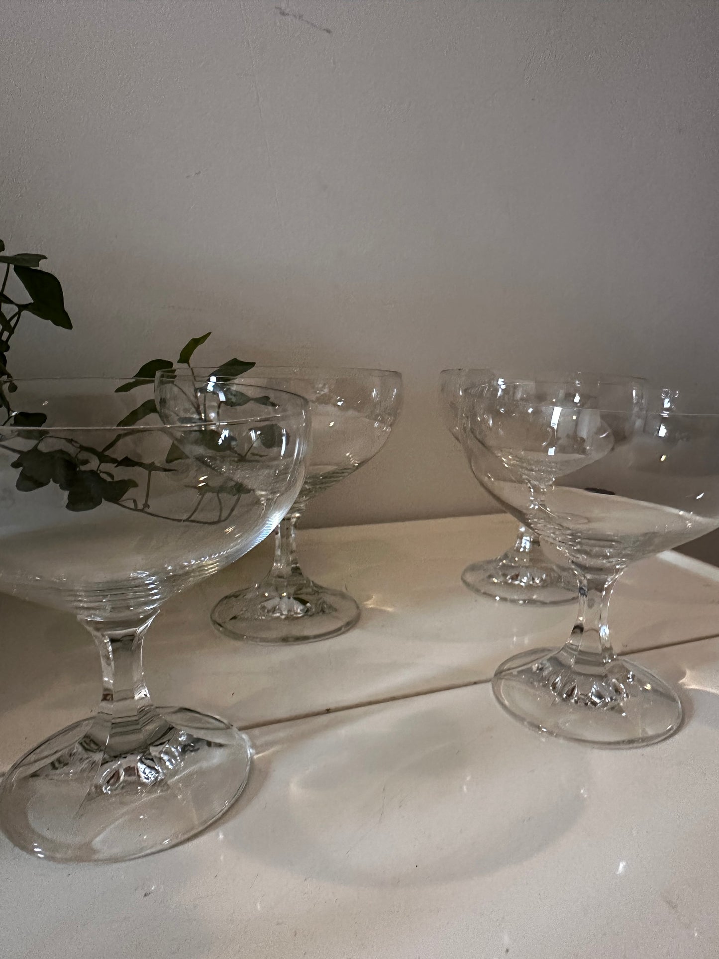 Set van 4 coupe champagne glazen