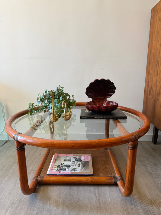 Ronde rotan salontafel Rohé