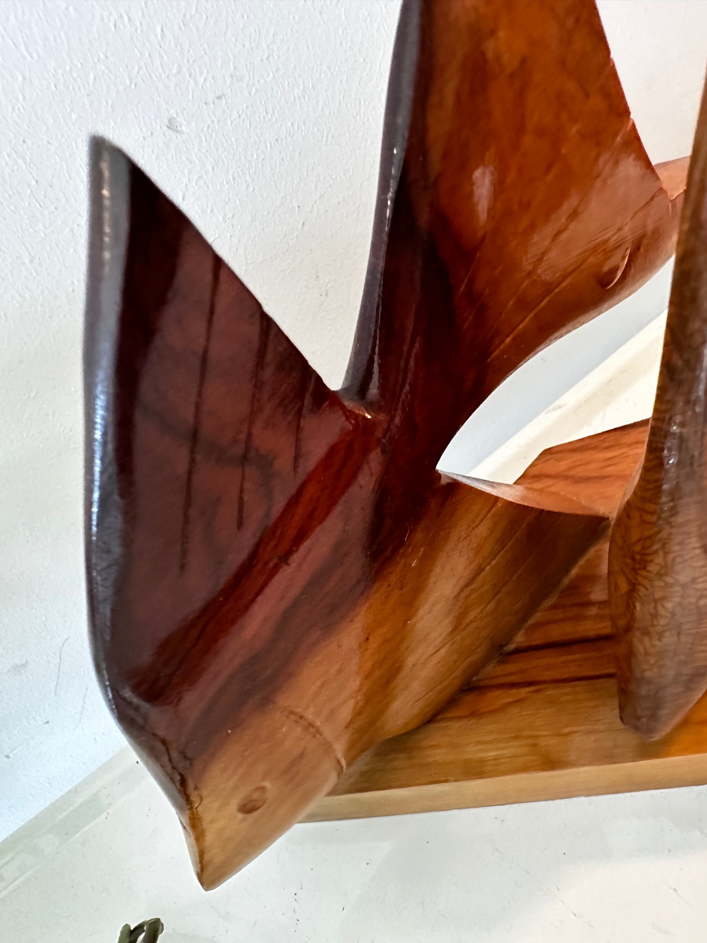 Beeldje houten vissen vintage jaren 60