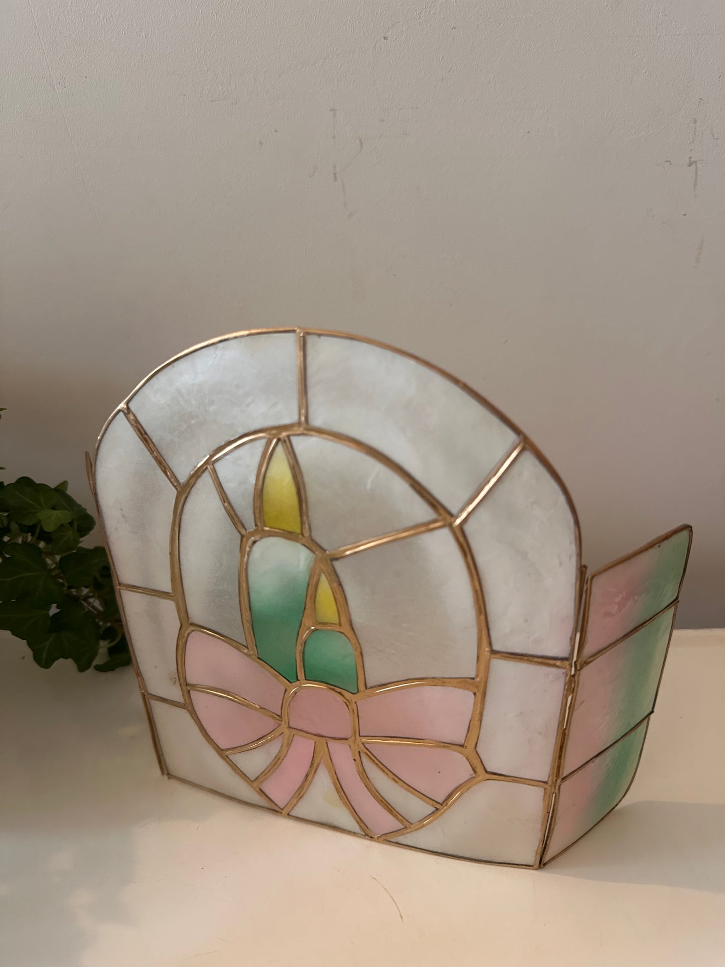 Windlicht glas in lood