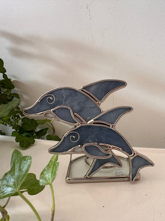 Waxinelichthouder vorm van een dolfijn