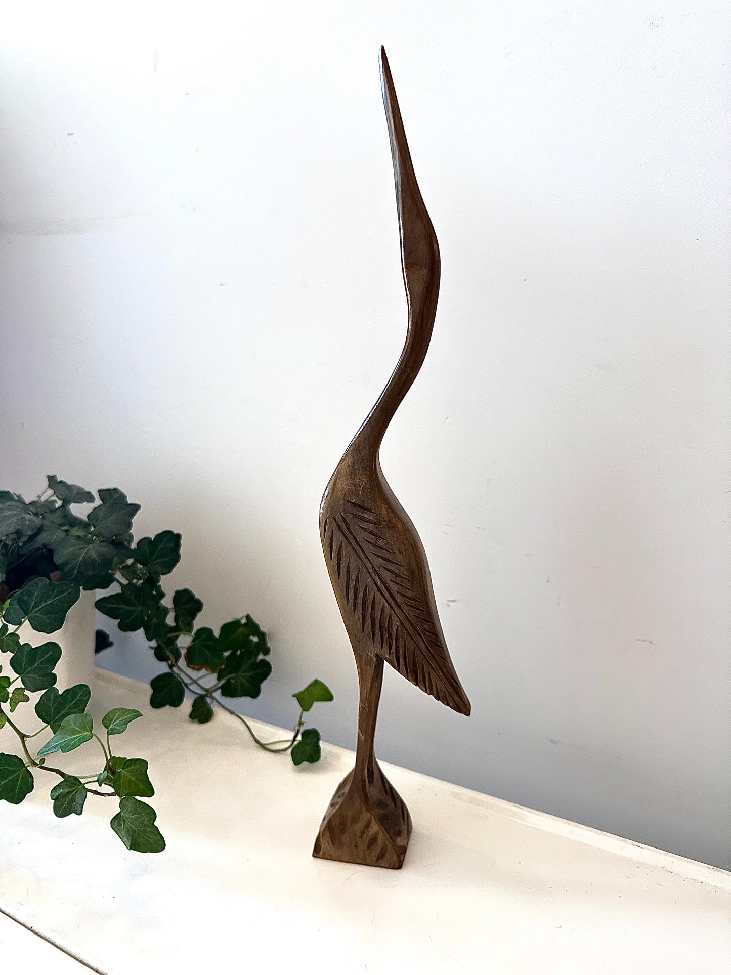 Mid Century houten kraanvogel