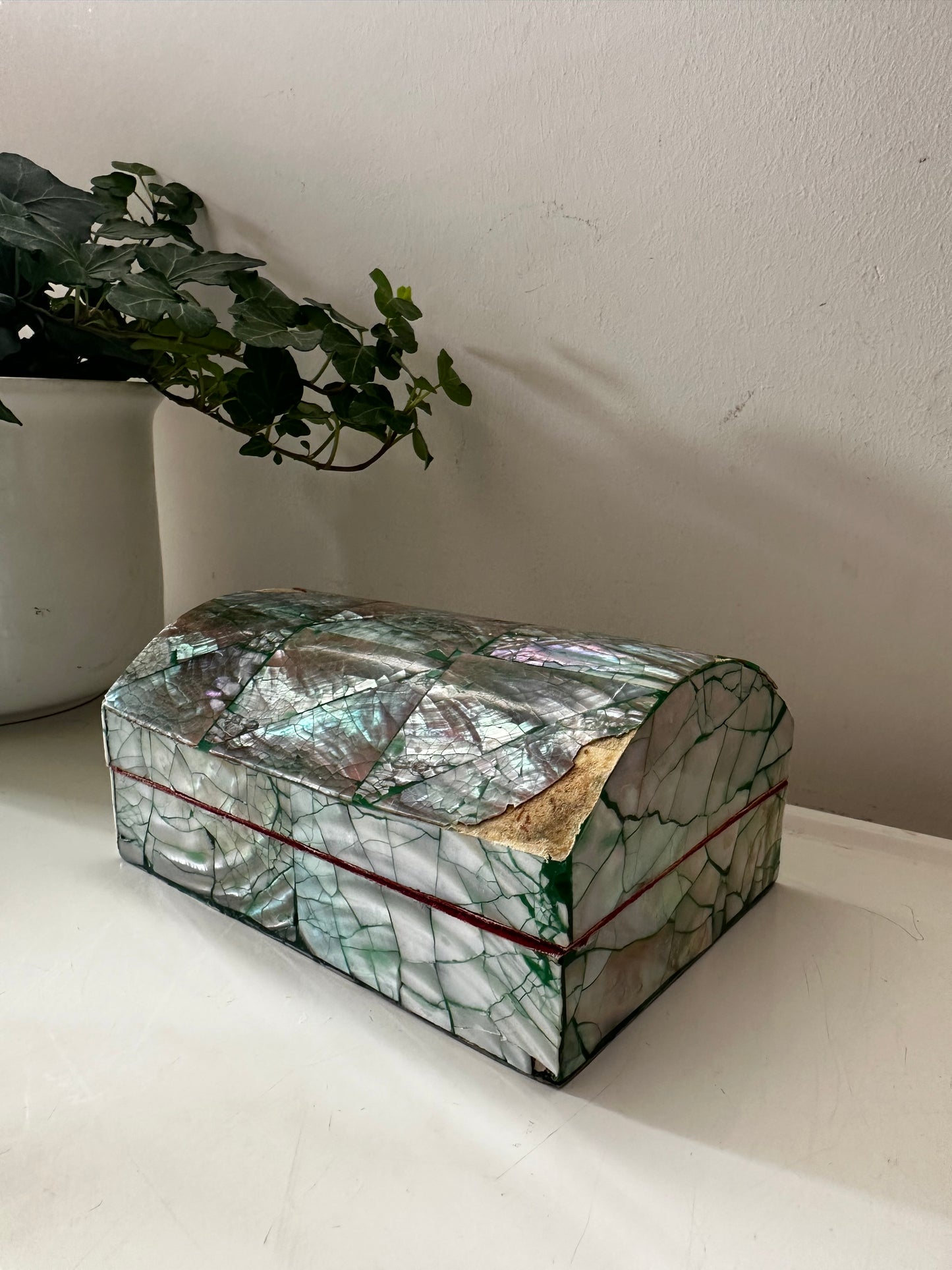 Parelmoerlook bewaardoosje