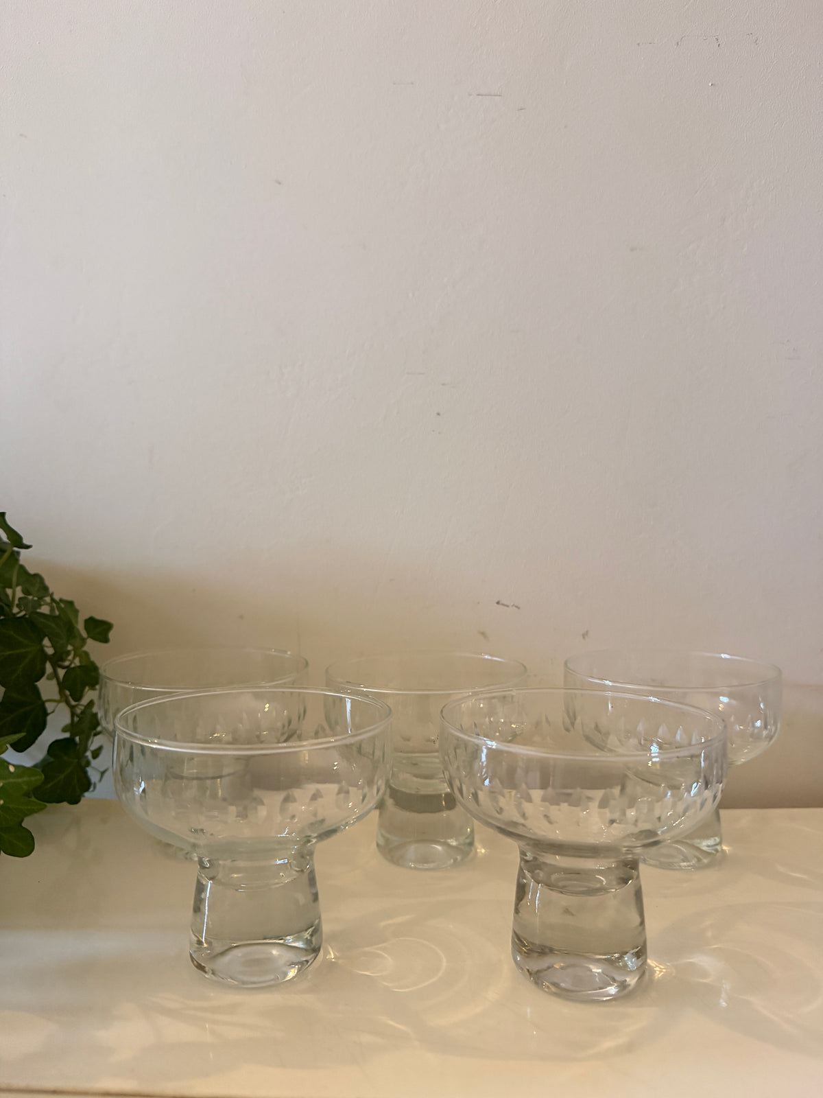 Kristallen coupes Mid Century