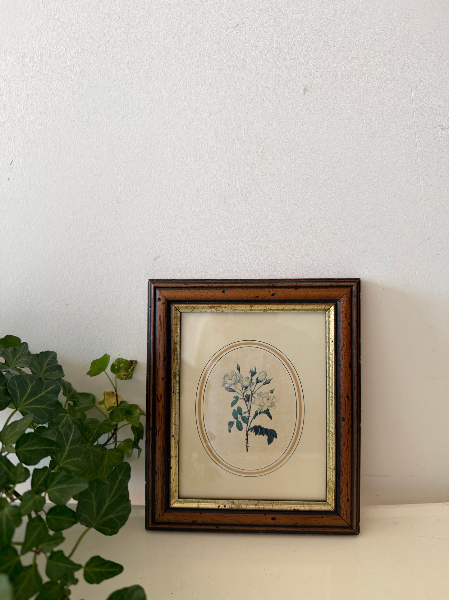 Vintage lijst met bloemenprent
